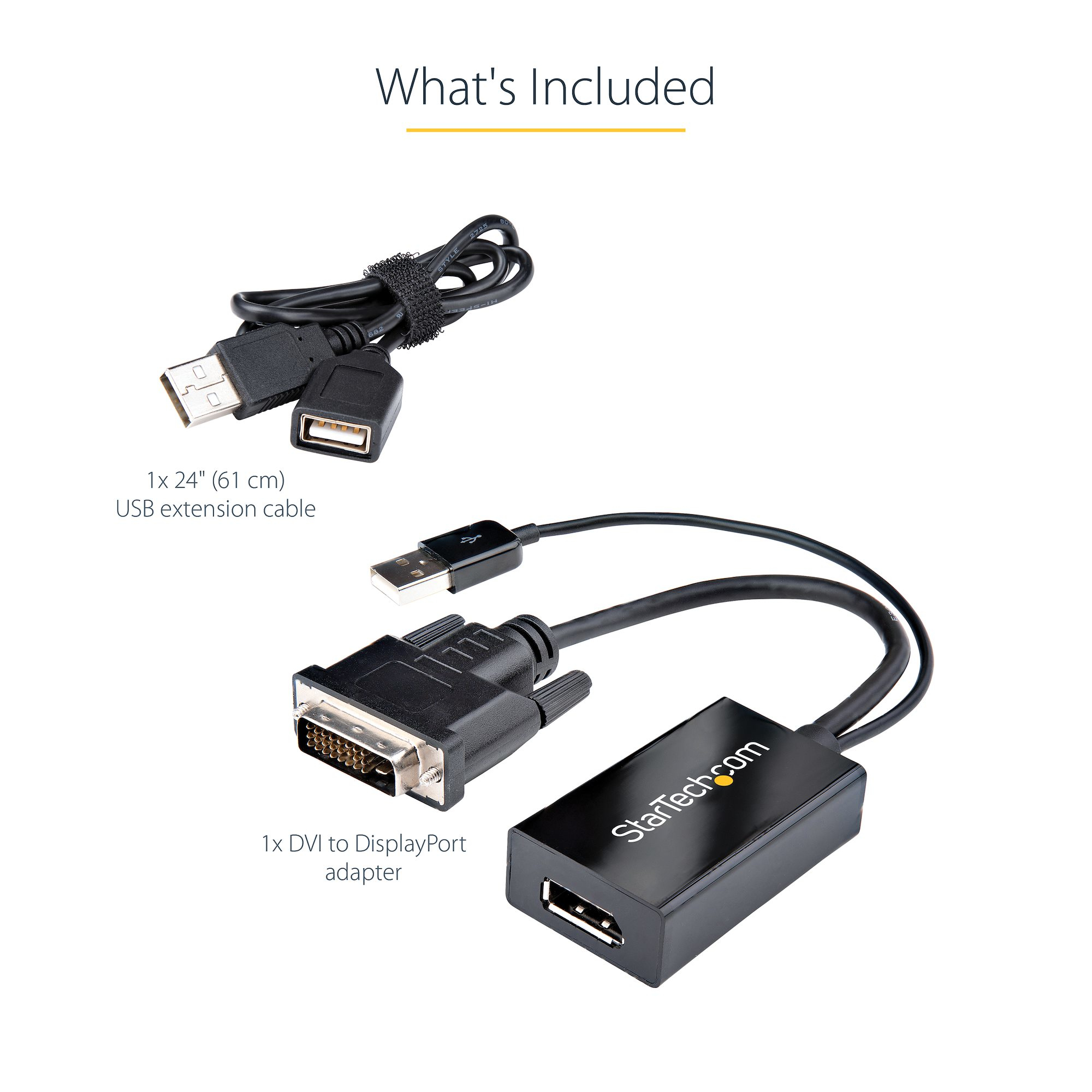 Resim StarTech.com DVI2DP2 DVI - DisplayPort Adaptörü - 1920 x 1200