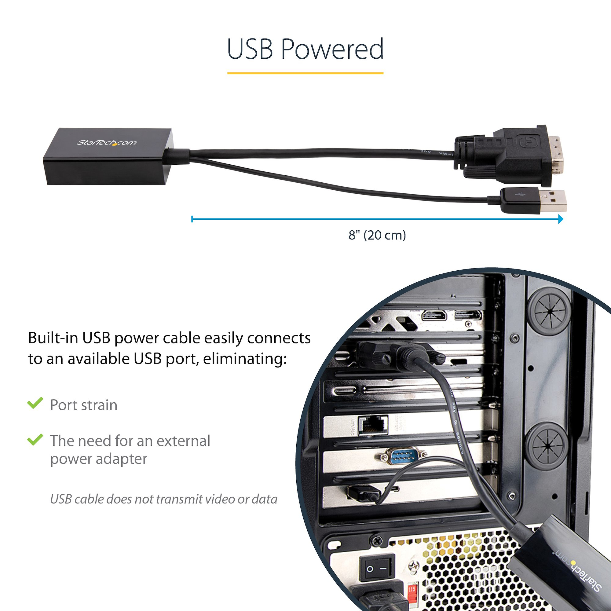 Resim StarTech.com DVI2DP2 DVI - DisplayPort Adaptörü - 1920 x 1200