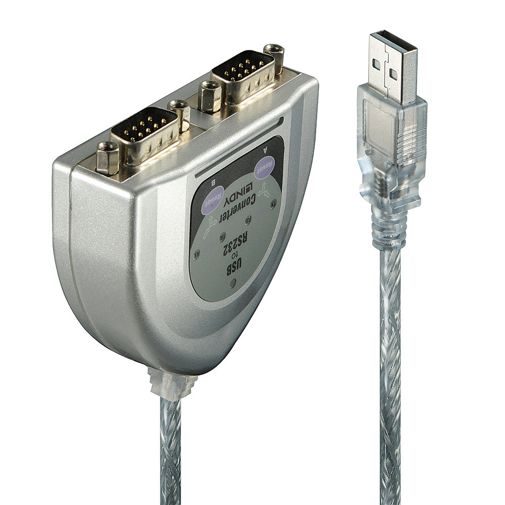 Lindy 42889 seriella kablar Silver 0,6 m USB Type-A DB-9