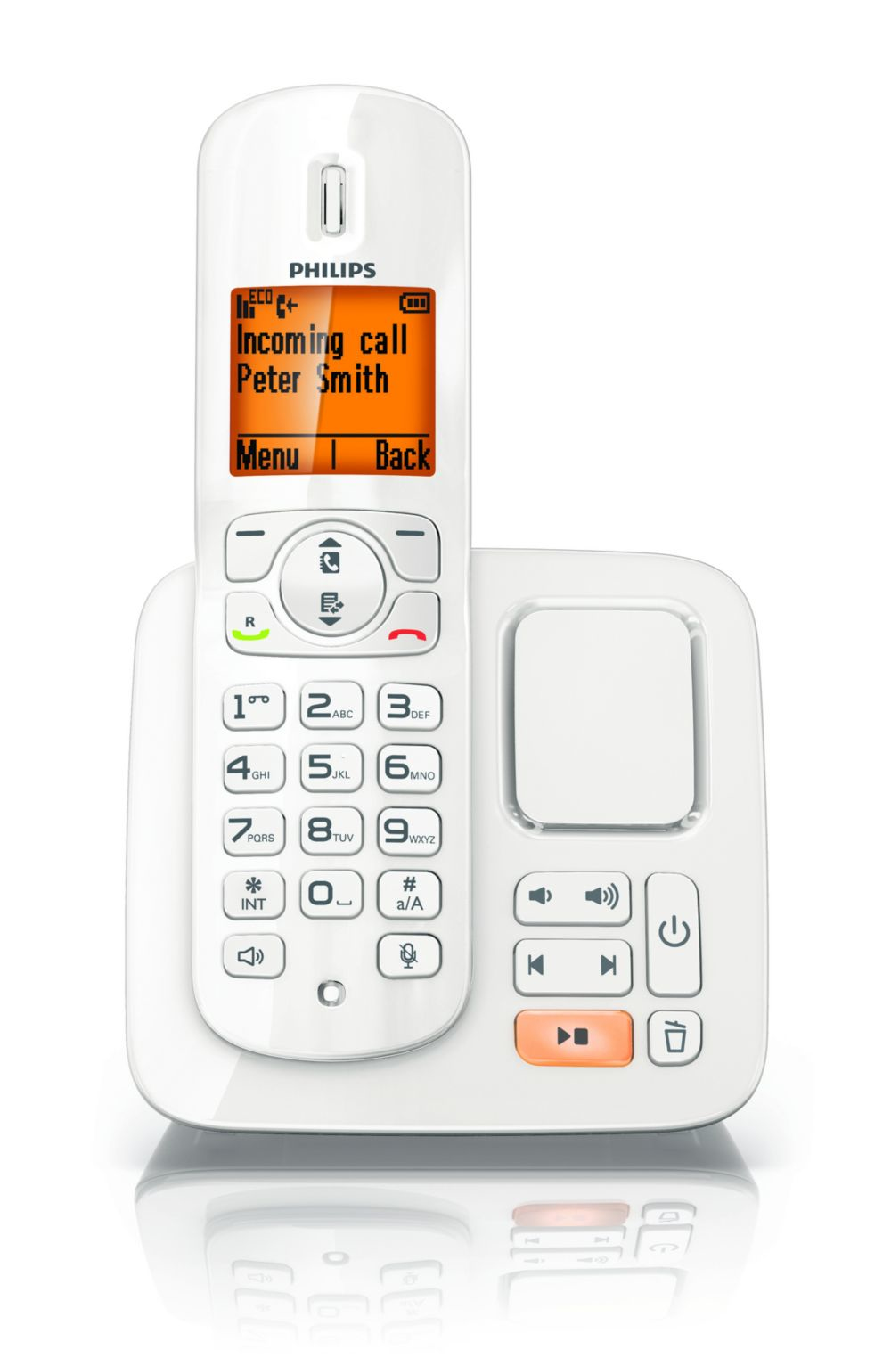 Philips BeNear CD2851W/77 telephone DECT telephone Caller ID White