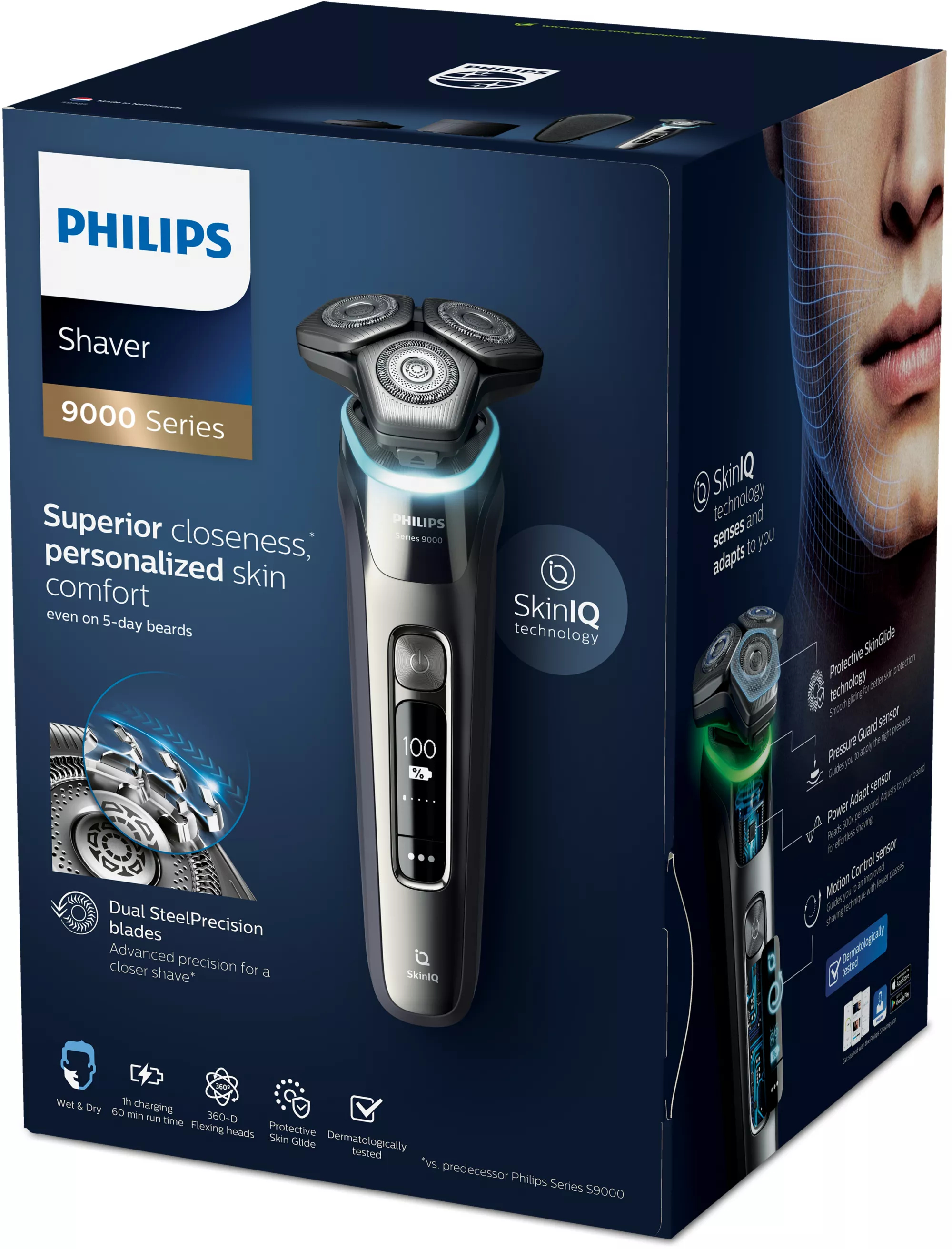 Philips SHAVER Series 9000 S9987/55 Wet and dry electric shaver with 3 accessories – image 2