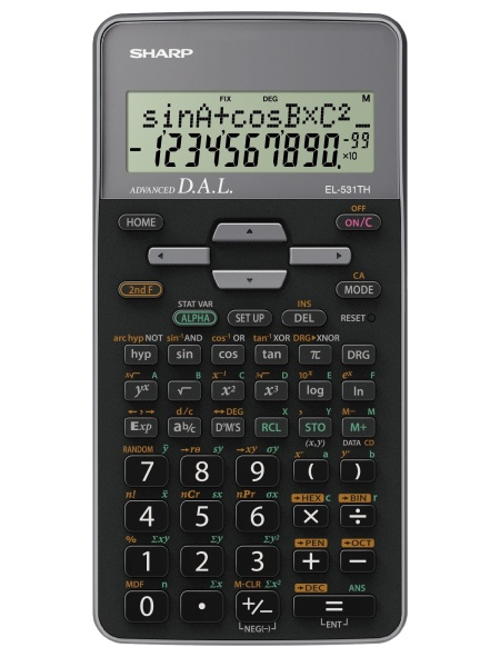 Sharp EL-531TH calculadora Bolsillo Calculadora científica Negro, Gris