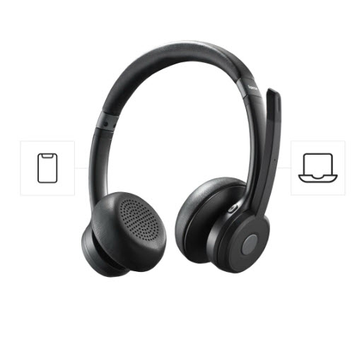 Hama BT700 Headset Wireless Head-band Calls/Music USB Type-C Bluetooth Black – image 9