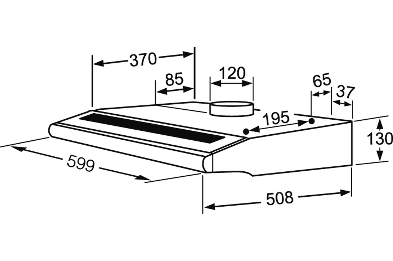 Rosieres RHC638IN cooker hood Wall-mounted Stainless steel 368 m³/h – image 2