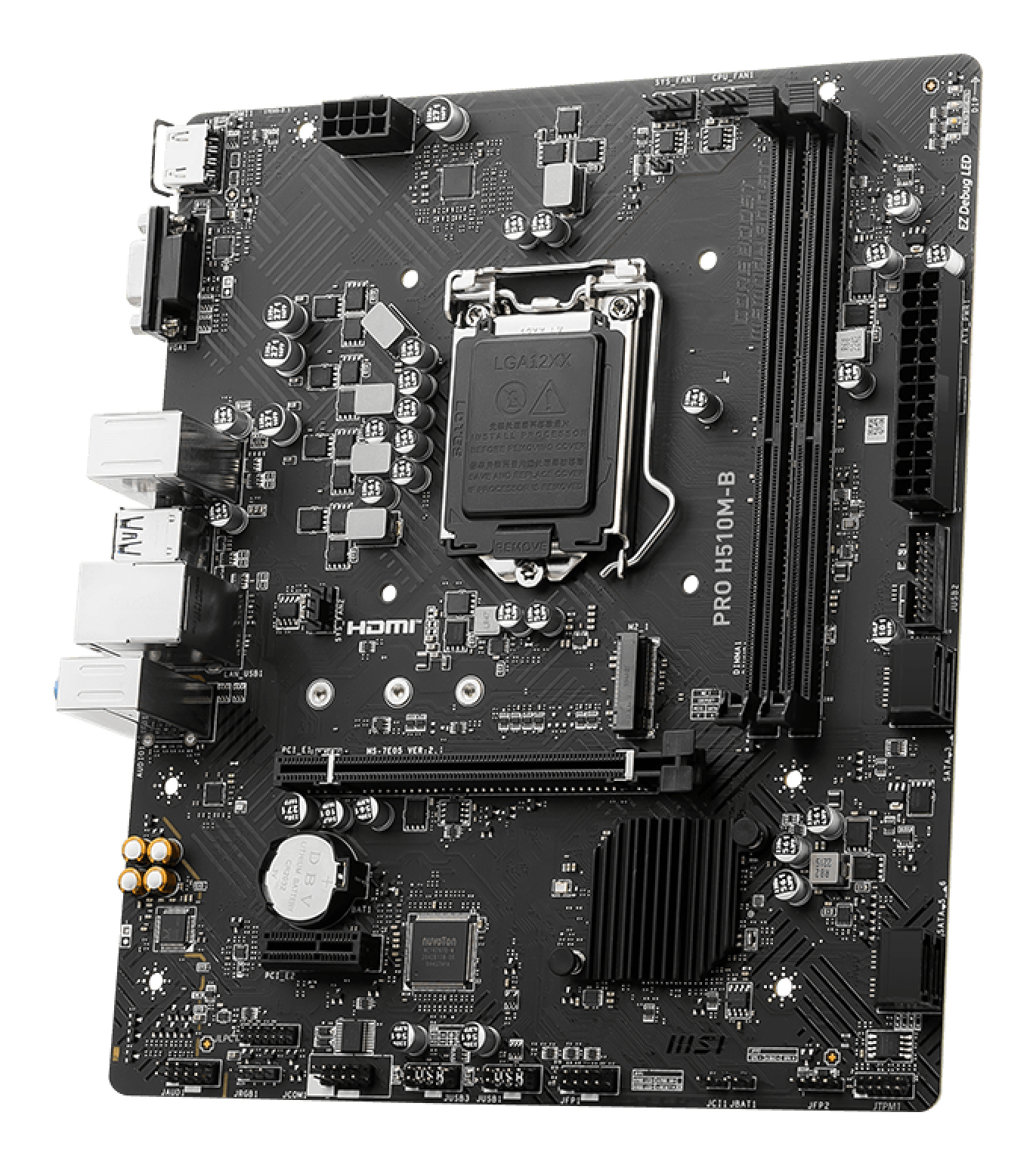 Tarjeta Madre MSI PRO H510M-B - Socket 1200 - 2xDDR4 - 2133/2666/2933/MHz - HDMI - VGA - M.2 - Micro ATX - PRO H510M-B