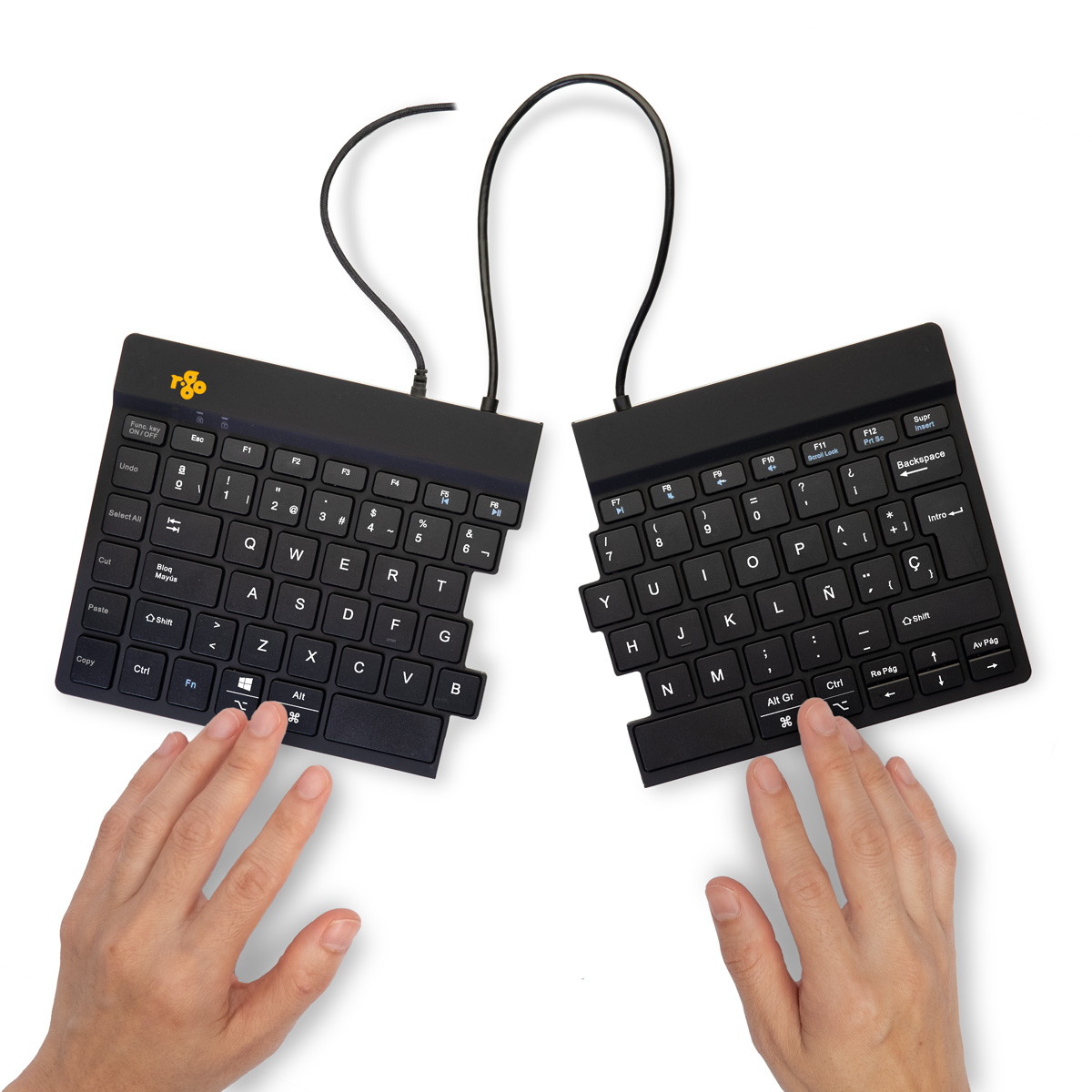 R-Go Tools Ergonomic keyboard R-Go Split Break v2 with break software, ergonomic split keyboard, QWERTY (ES), Wired, black – image 5