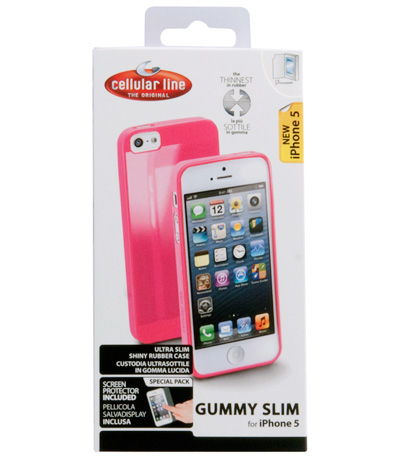 Cellularline GUMMYSLIMIPHONE5P mobile phone case Cover Pink – image 2