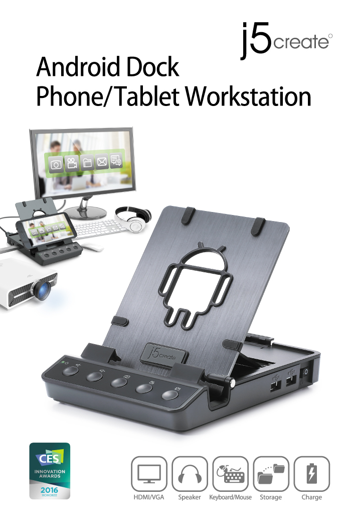 j5create JUD650 mobile device dock station Tablet/Smartphone Black – image 4