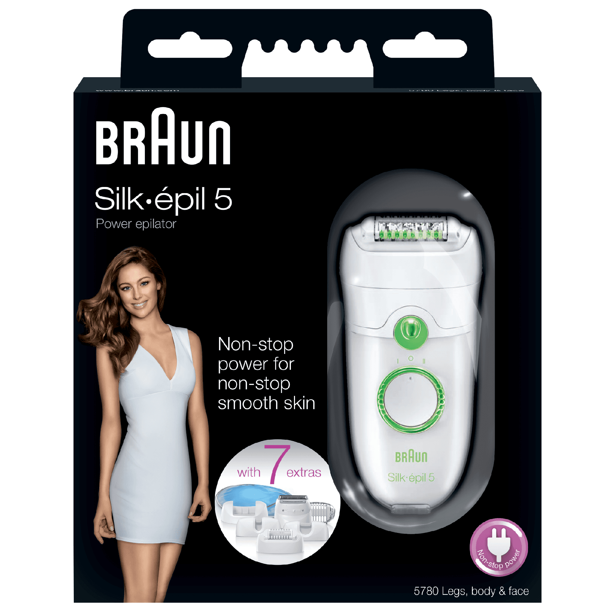 Braun Silk-épil 5 81502105 epilator 40 tweezers White, Green – image 2