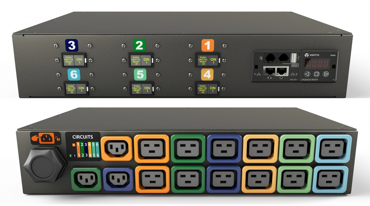 Vertiv MN03EDR1-15P3B8-6PS15B0H10-S power distribution unit (PDU) 15 AC outlet(s) 0U Black