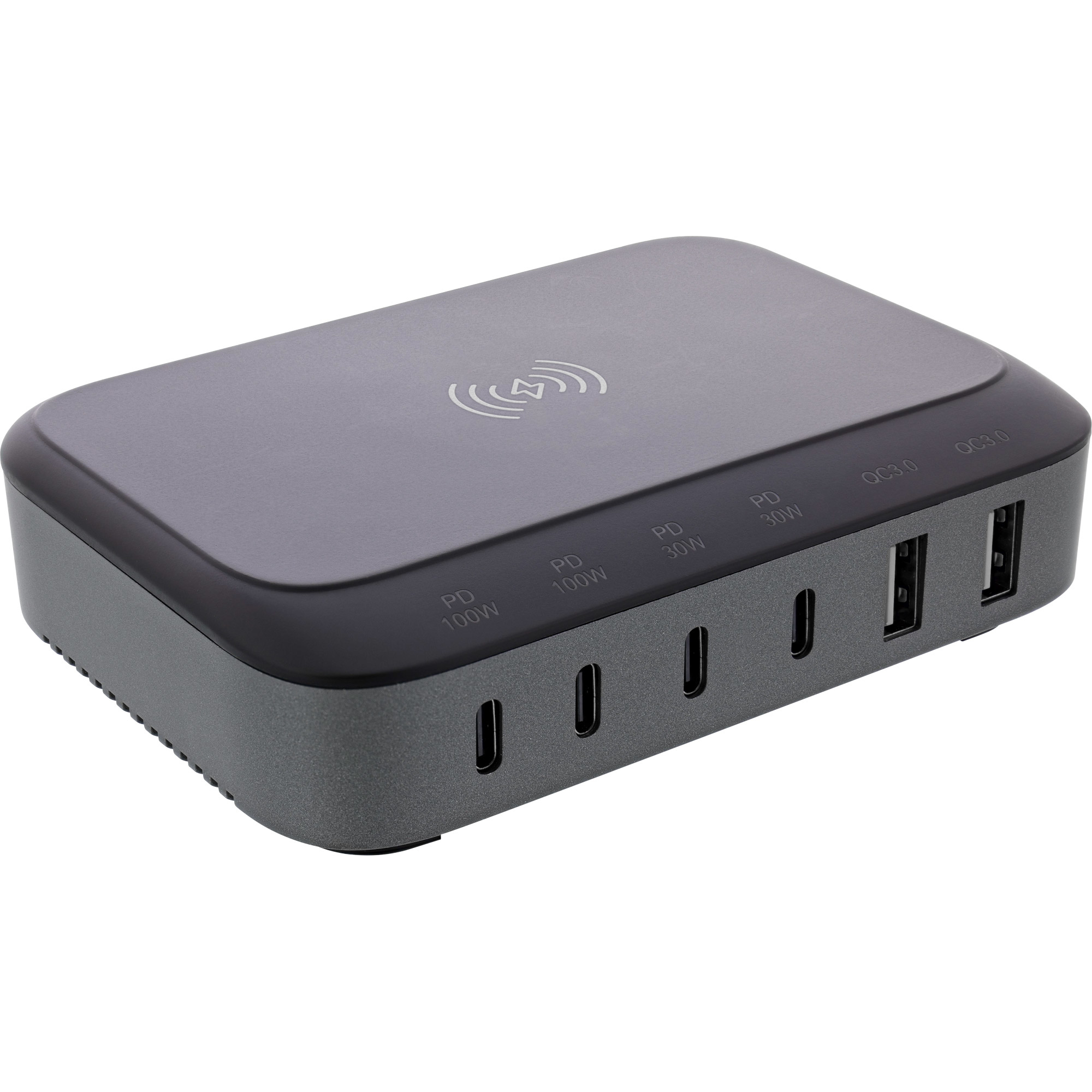 InLine Qi powerstation multiport, 4x USB type C, 2x type A, GaN – image 1