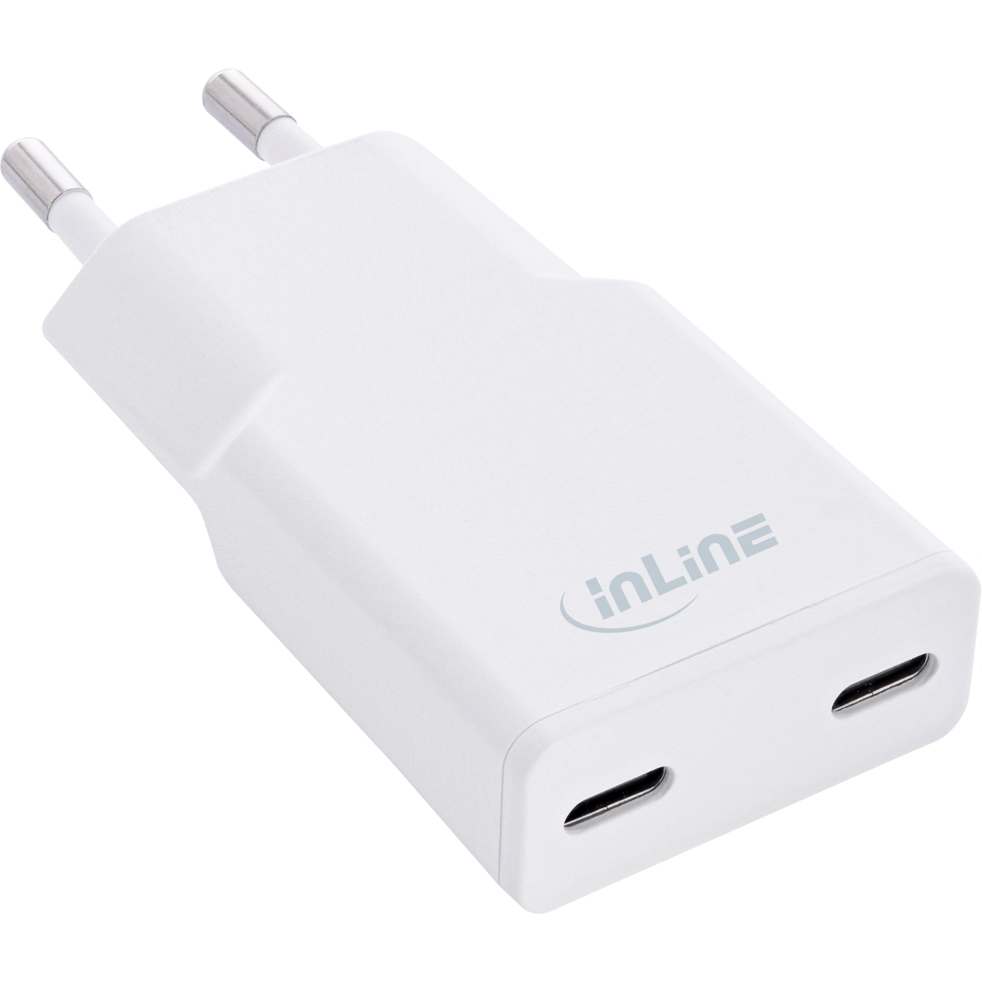 InLine Caricatore di alimentazione USB Dual USB-C PD PPS 30W bianco