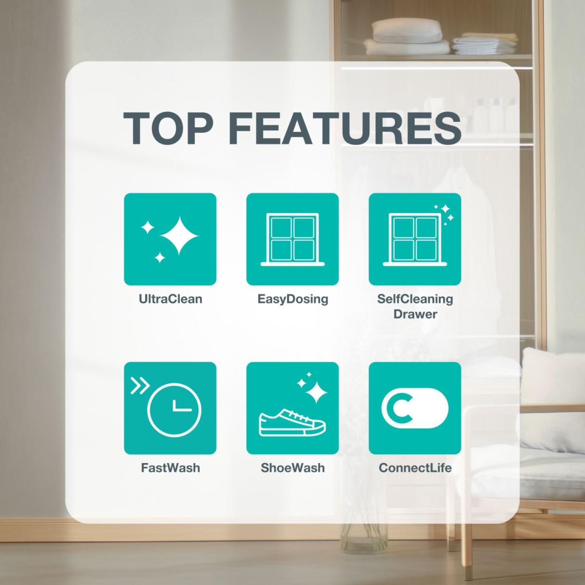 Gorenje Tvättmaskin (9 kg) med SteamTech för fräschare och mindre skrynklig tvätt, Inverter PowerDrive för tyst drift och Auto‐program för enkel användning. Sto – image 3