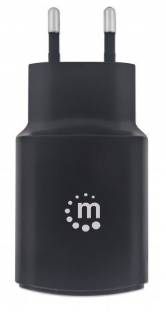 Manhattan Wall/Power Mobile Device Charger (Euro 2-pin), USB-C & USB-A ports, USB-C up to – image 4