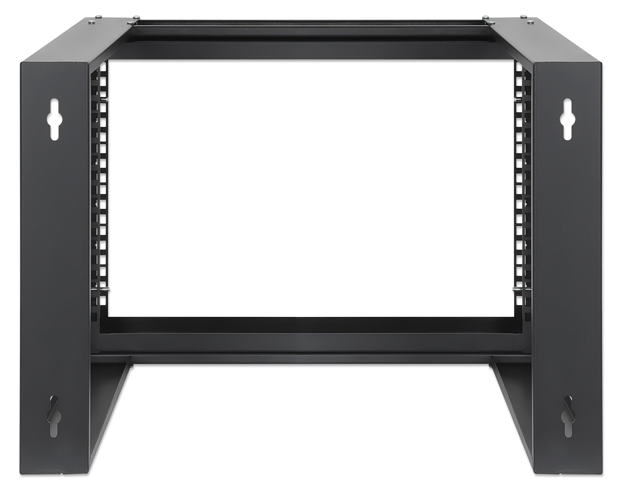 Intellinet 19" Wall Mount Open Frame Network Rack, 6U, Front-hinged Swing Frame Flat Pack, 2-Post – image 5