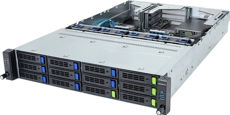 GIGABYTE R263-S34-AAC1 Intel C741 LGA 4677 (Socket E) Rack (2U) Black, Grey – image 1