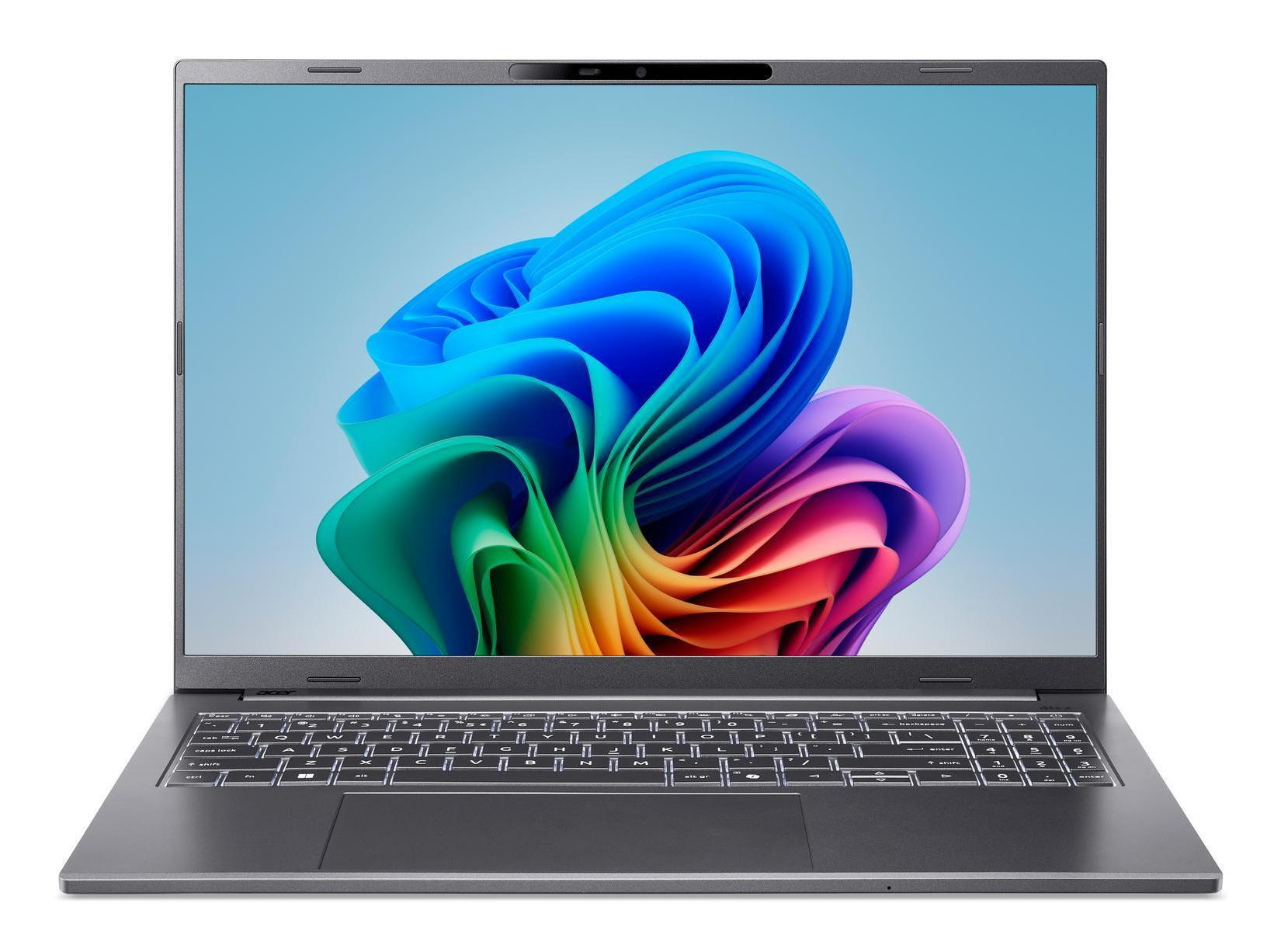 Acer Aspire 16 AI NX.JLNEG.009 netbook Copilot+ PC Snapdragon X1-26-100 40.6 cm (16") WUXGA 16 GB LPDDR5x-SDRAM 512 GB SSD Wi-Fi 7 (802.11be) Windows 11 Home German Grey