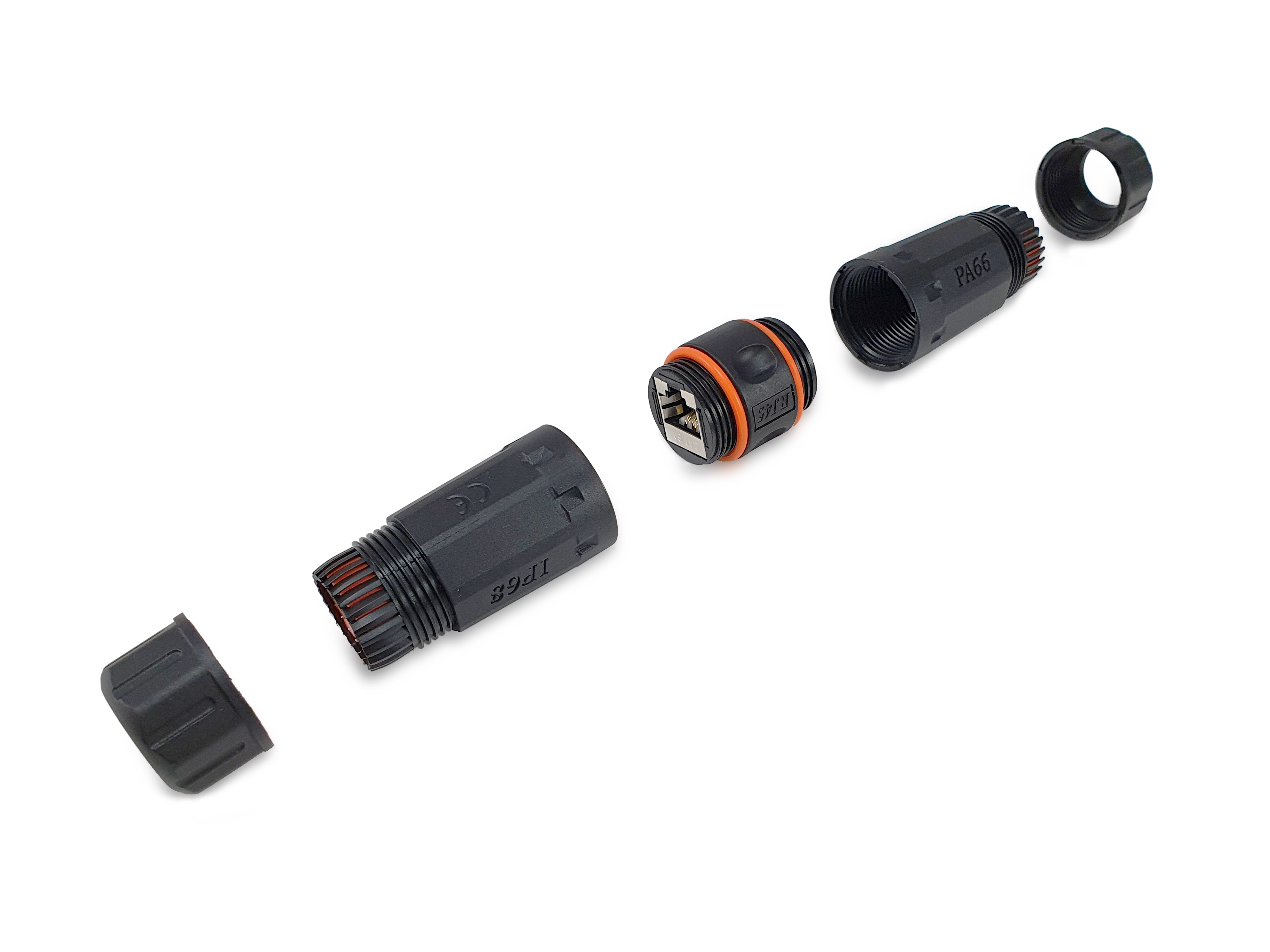 Cat.6 Outdoor RJ45 Inline-Koppler
