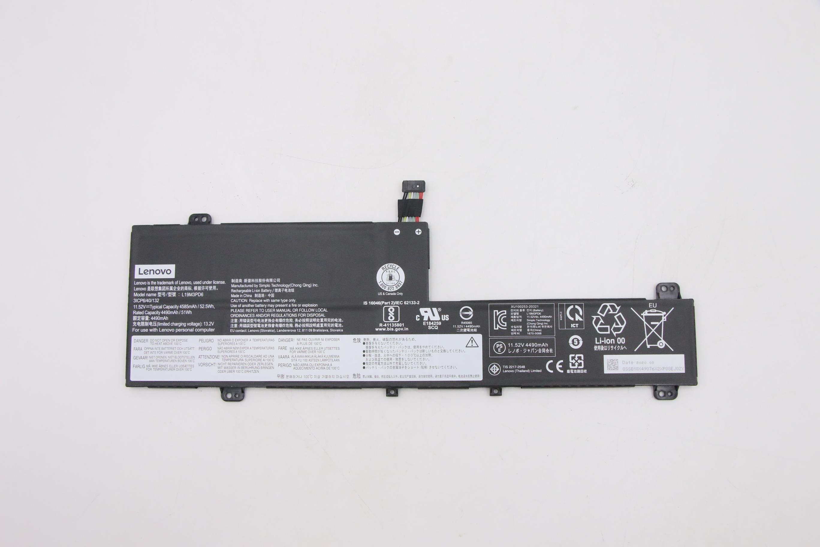 Lenovo 5B10X49072 ricambio per laptop Batteria (11.52V 52.5Wh …