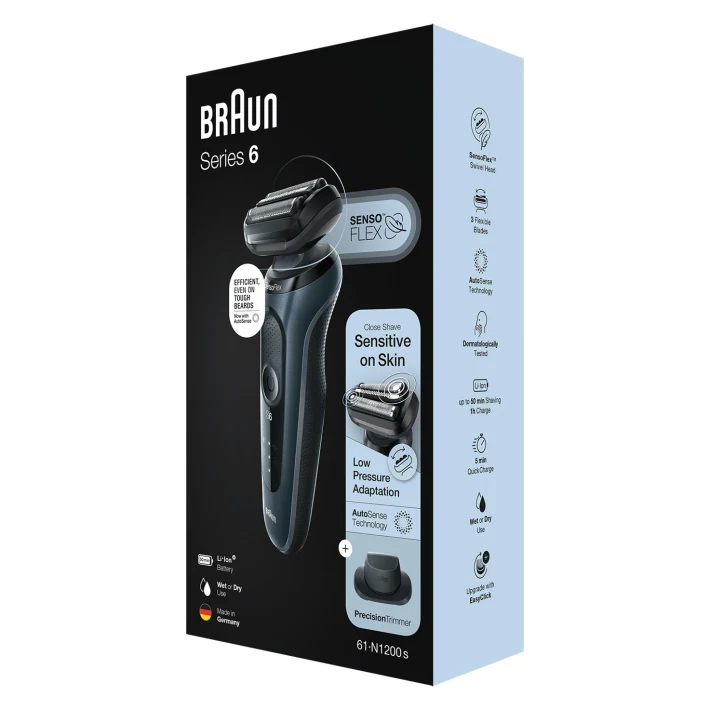 Braun Series 6 61-N1200s Foil shaver Trimmer Black – image 2