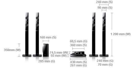Samsung HT-E5550 home cinema system 5.1 channels – image 7