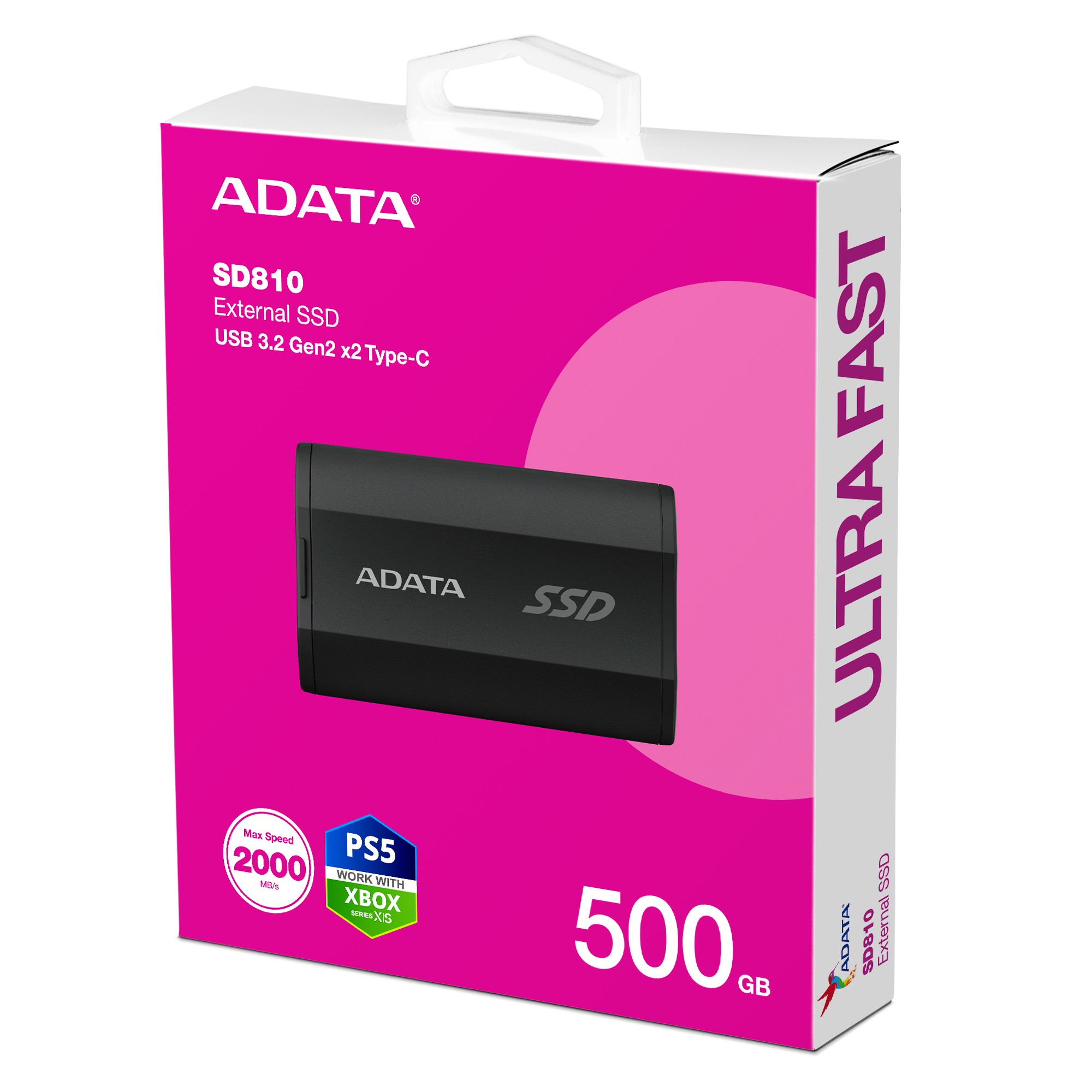 ADATA SD810 500 GB USB Type-C USB 3.2 Gen 2x2 Black – image 6