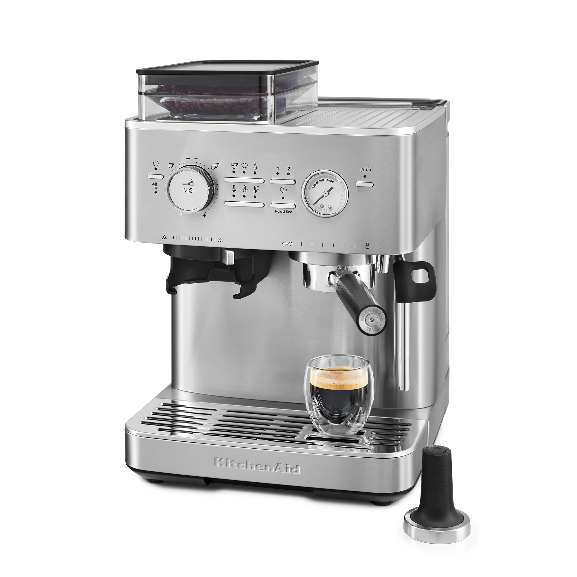 KitchenAid 5KES6551BSX Semi Automatic Espresso Machine with Burr Grinder - Stainless Steel – image 8