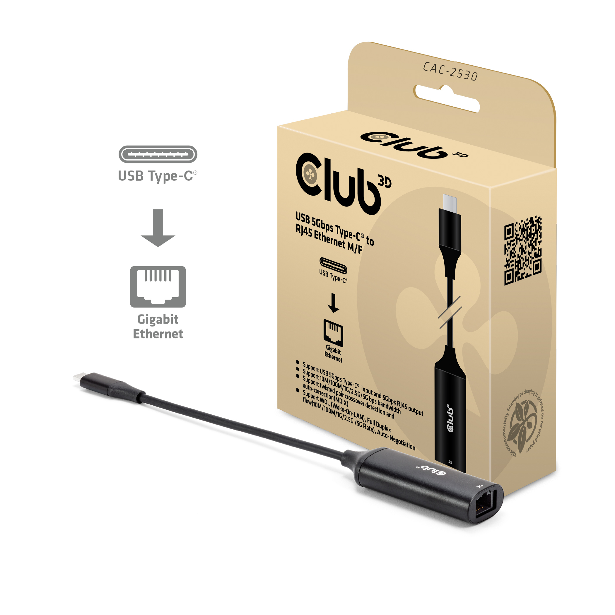 CLUB3D CAC-2530 hub di interfaccia