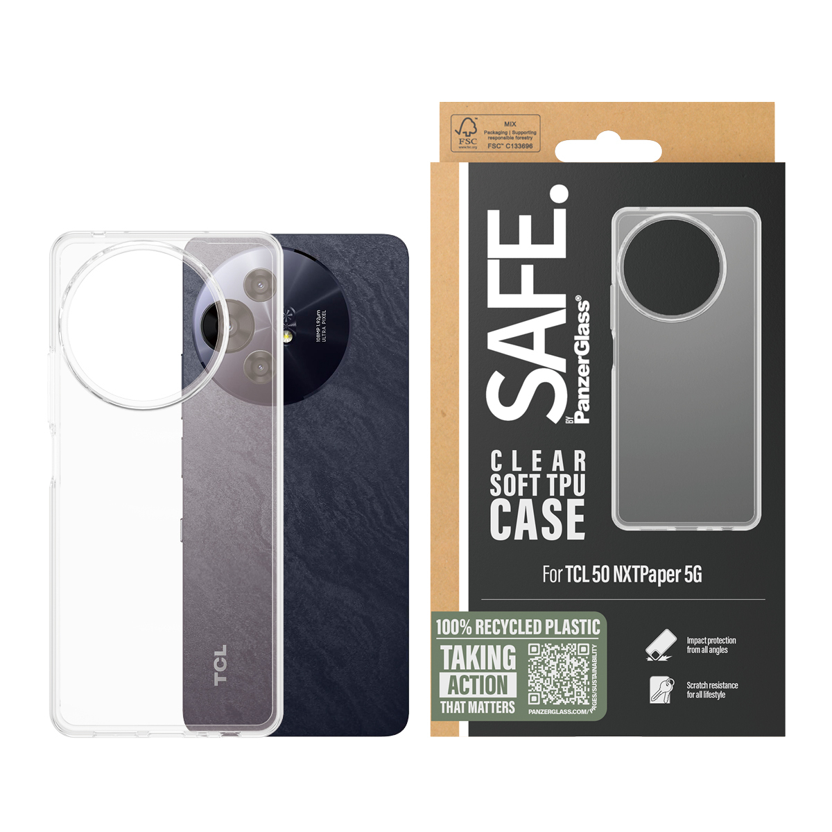 PanzerGlass SAFE. by PanzerGlass® TPU Case Transparent TCL 50 NxtPaper 5G – image 2