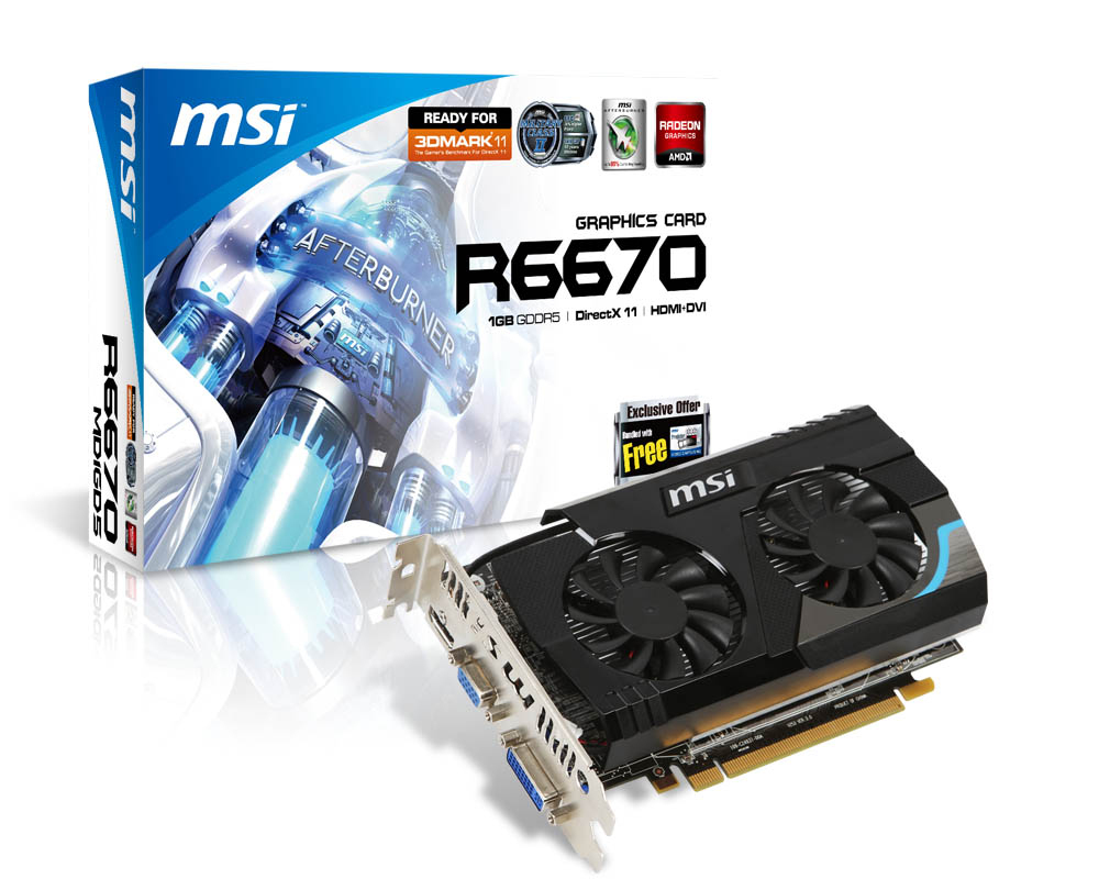 MSI V253-002R graphics card AMD Radeon HD6670 – image 1