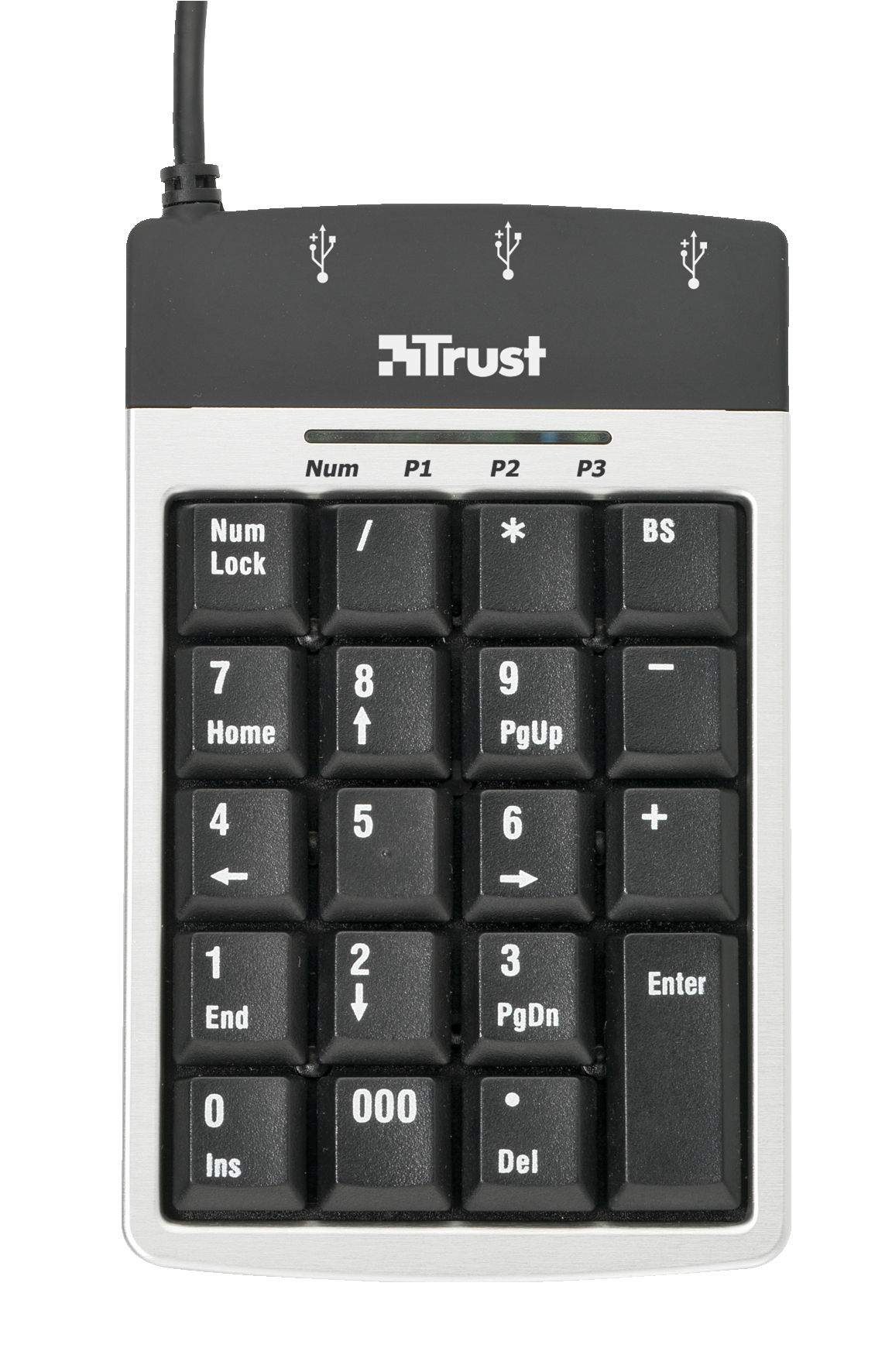 Trust Keypad & 3 Port USB2 Hub KP-1300p – image 2