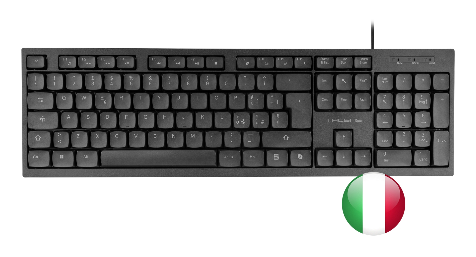Tacens Anima ACP02IT keyboard Mouse included Home/Office USB QWERTY Italian Black – image 5