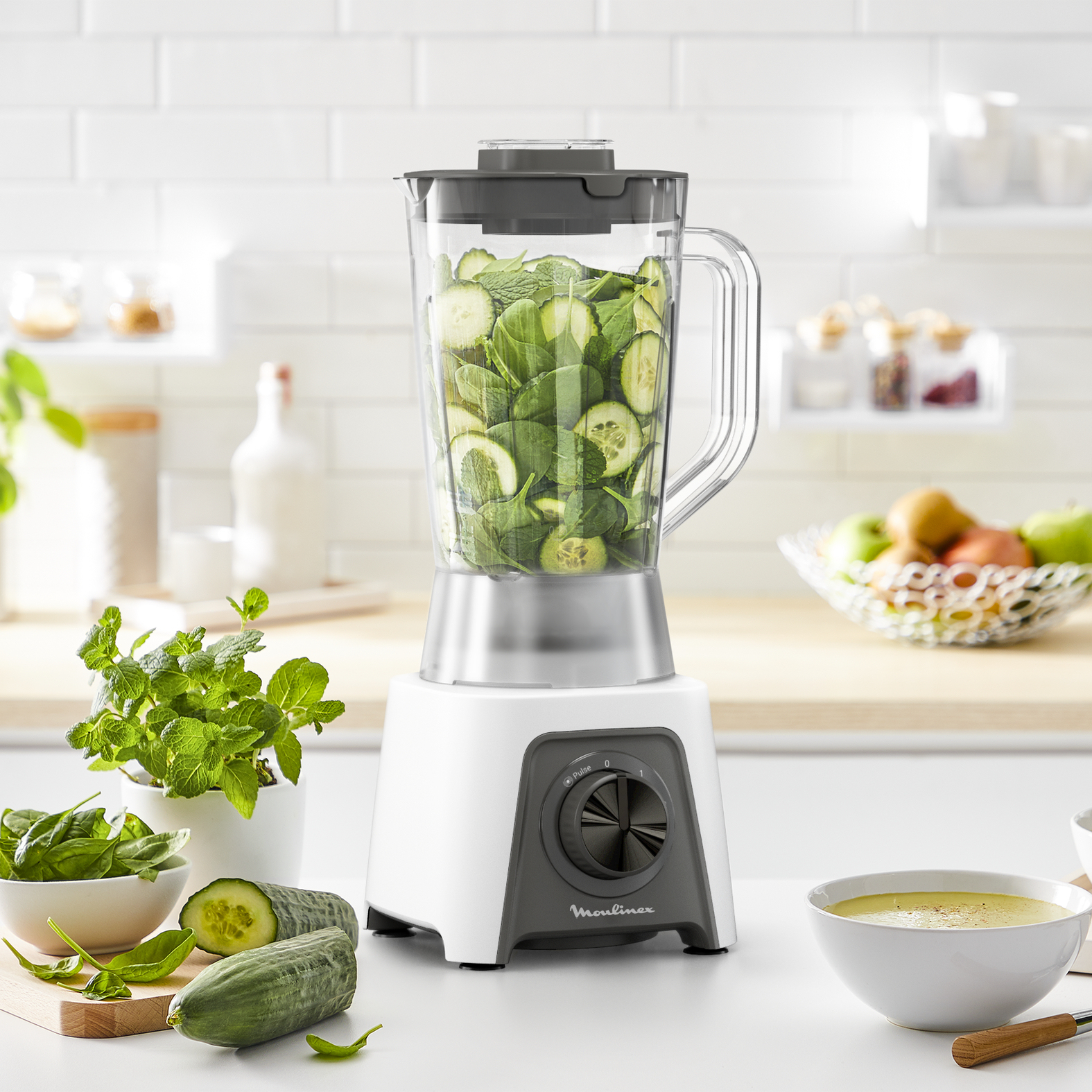 Moulinex LM2C01 1.5 L Tabletop blender 450 W White – image 4