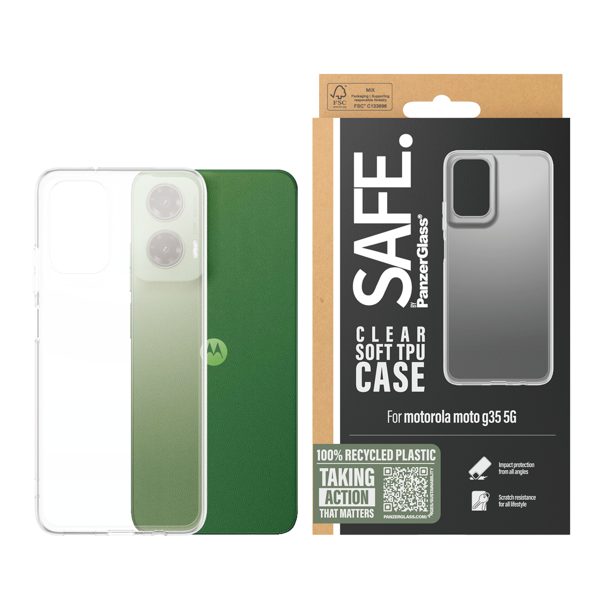 PanzerGlass SAFE. by PanzerGlass® TPU Case Transparent Motorola moto g35 5G – image 2