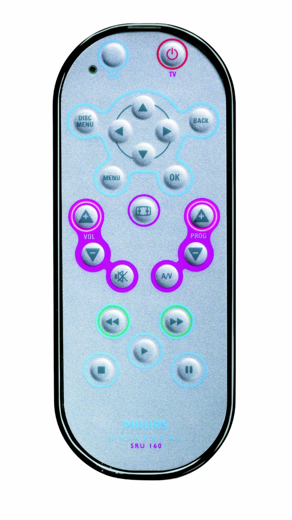 Philips SRU160NC/05 remote control IR Wireless DVD/Blu-ray, TV Press buttons