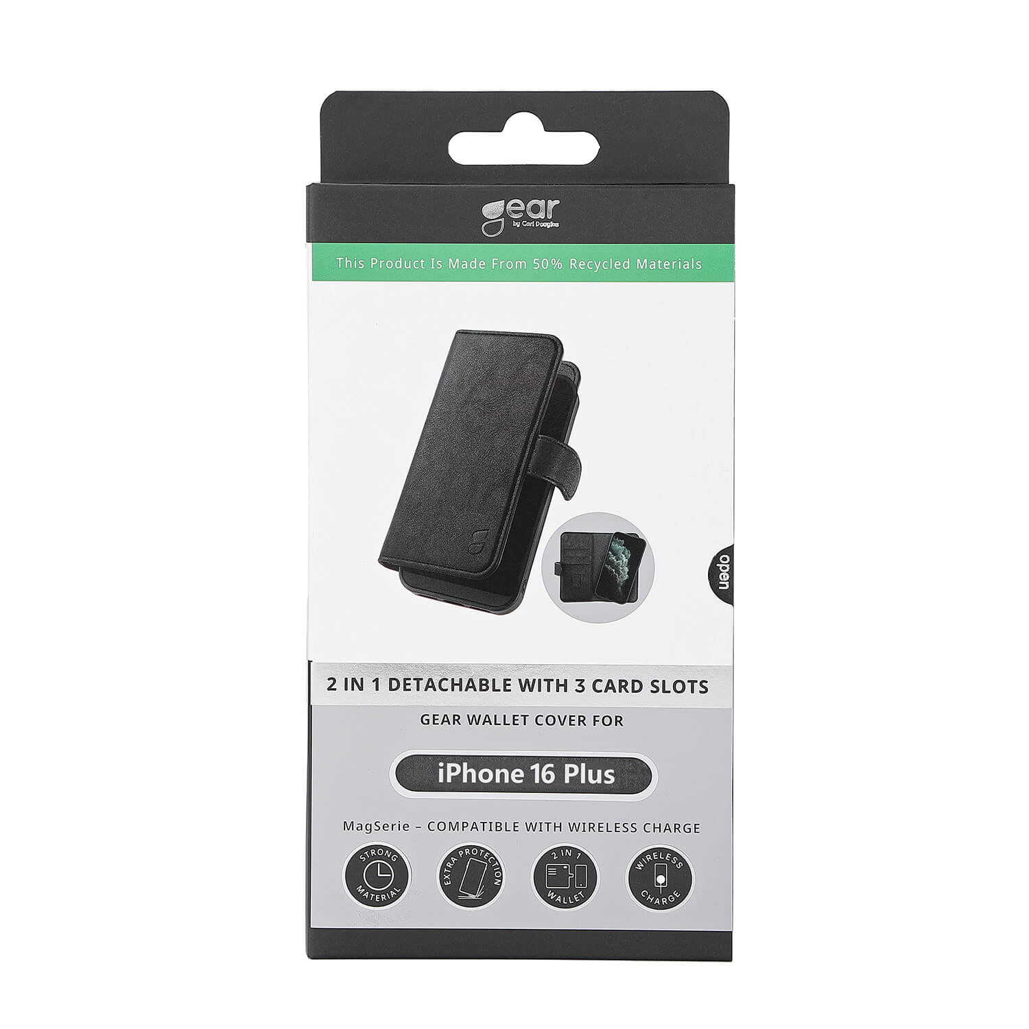 Gear Wallet Case 2-in-1 MagSerie Black - iPhone 16 Plus – image 2