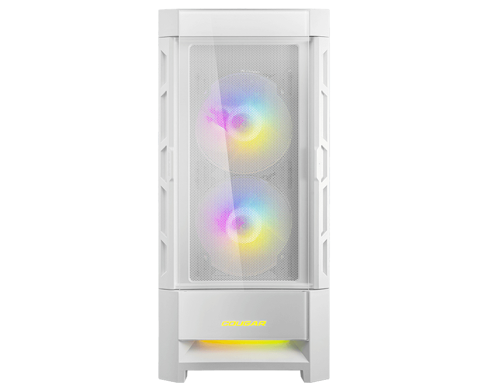 Gabinete Gamer COUGAR Duoface RGB - Media Torre - ATX/CEB/E-ATX/Micro ATX/Mini ITX - Panel Lateral - Blanco - 385ZD10.0003