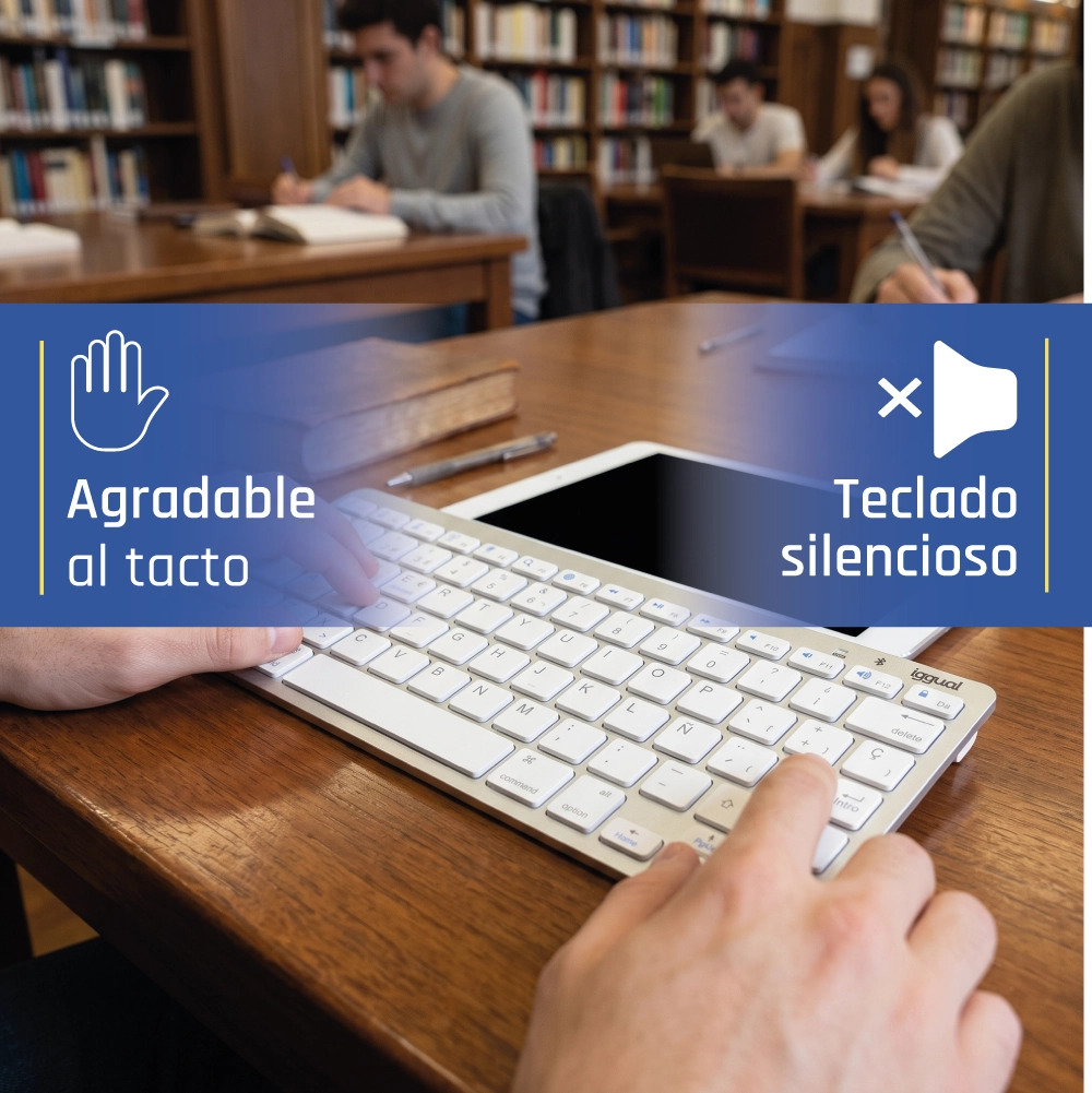 iggual TKL-BK keyboard Universal Bluetooth QWERTY Spanish Silver – image 6