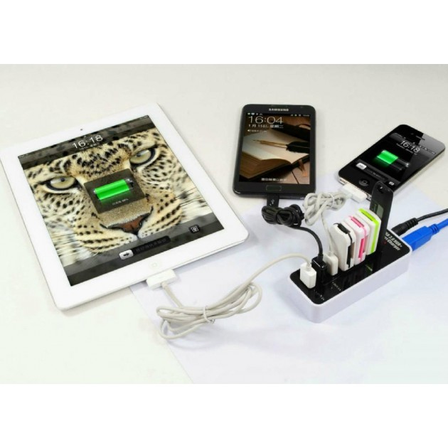 Techly Hub 4 Ports USB 3.0 Super Speed ​​USB + Charger 1A / ​​2A IUSB3-TLYBV7 – image 4