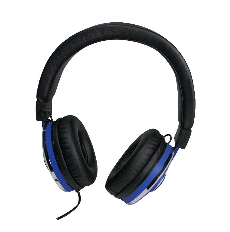 LogiLink HS0040 headphones/headset Wired Head-band Calls/Music Black, Blue – image 2