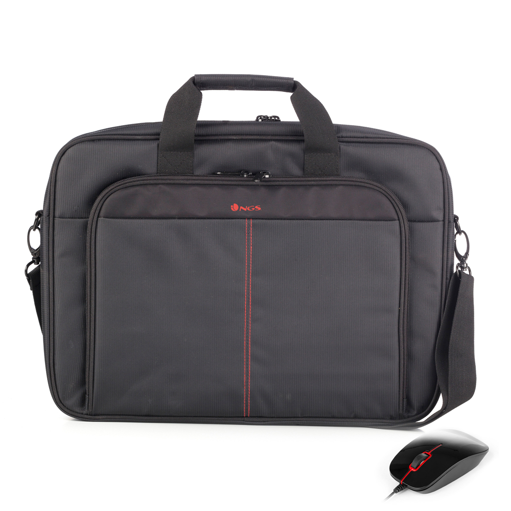 NGS Broadcast 39.6 cm (15.6") Briefcase Black, Red
