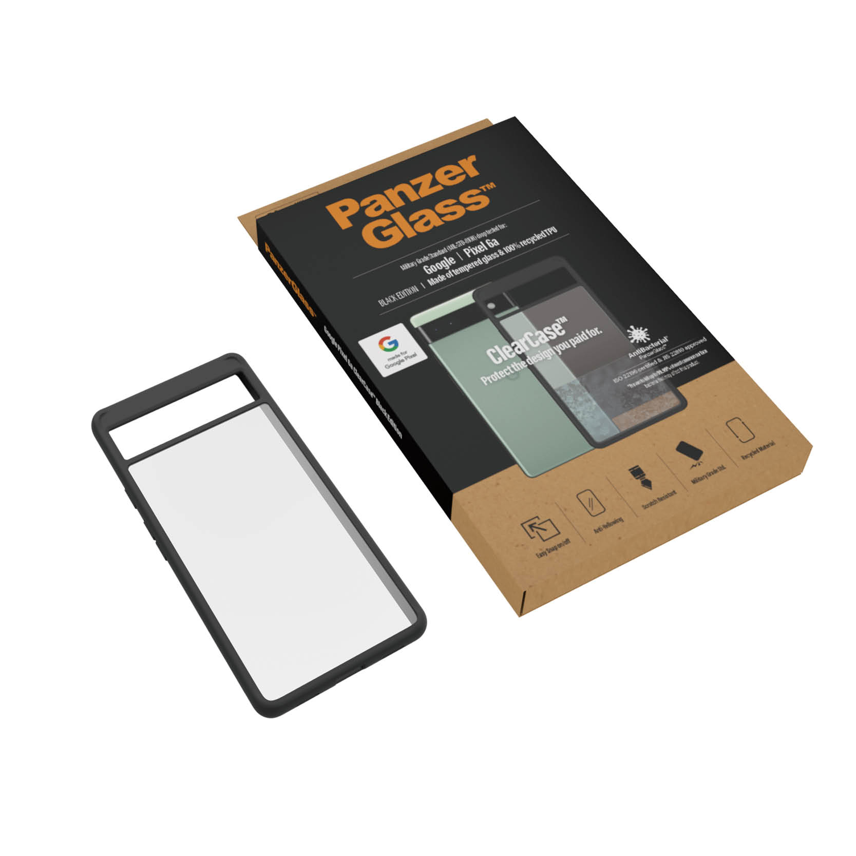 PanzerGlass Google Pixel 6a ClearCase Black AB – image 5