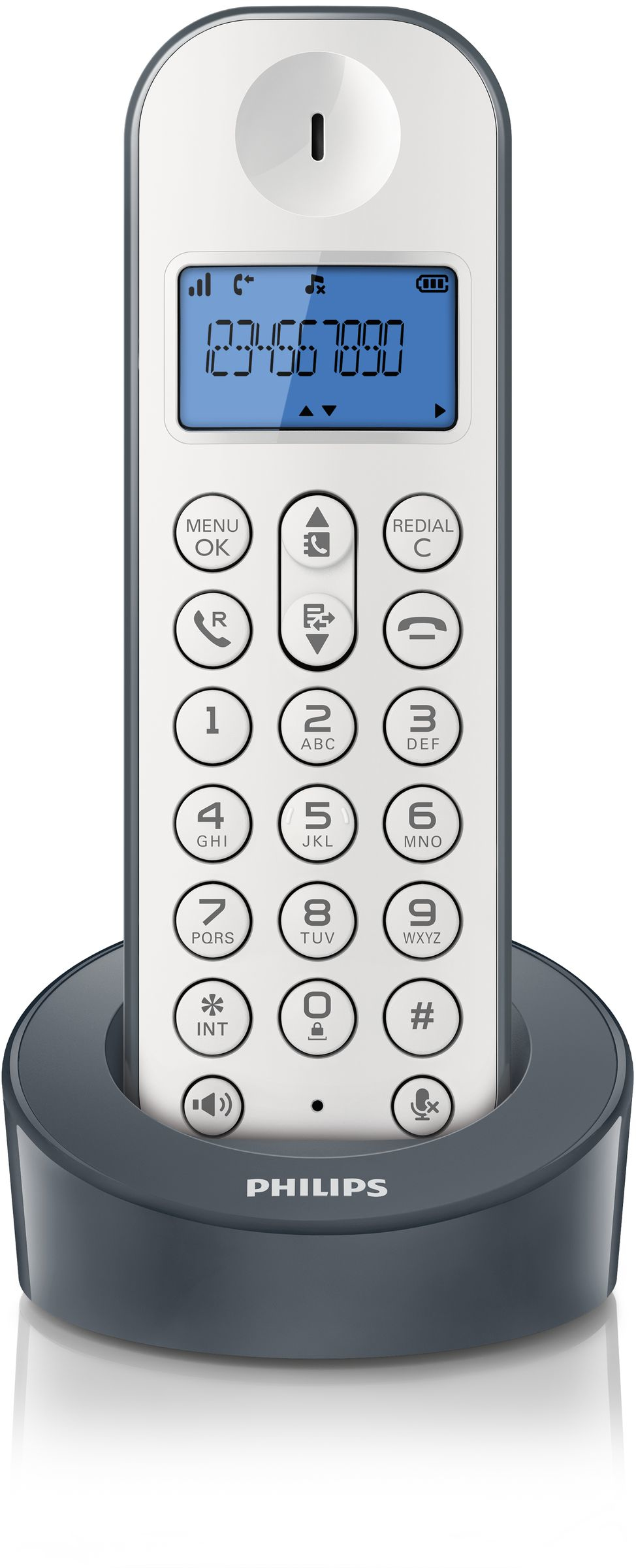 Philips D1211WG/FT telephone Caller ID Grey, White – image 3