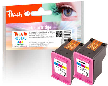 Peach PI300-807 ink cartridge 2 pc(s) Compatible High (XL) Yield Cyan, Magenta, Yellow