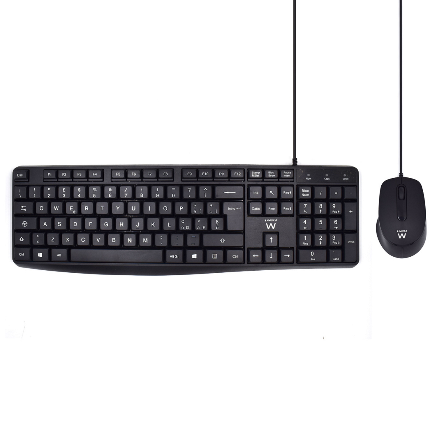 Ewent EW3005 keyboard Mouse included Office USB QWERTY Italian Black – image 1