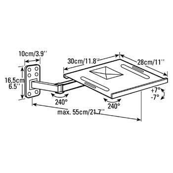 Hama Wall Bracket TV 2, Black – image 3
