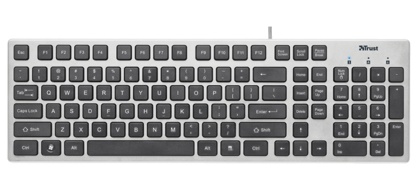 Trust 16714 keyboard USB Slovakian Black, Grey – image 2