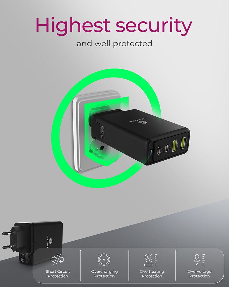 ICY BOX IB-PS104-PD Laptop, Smartphone, Tablet Black AC Fast charging Indoor – image 2