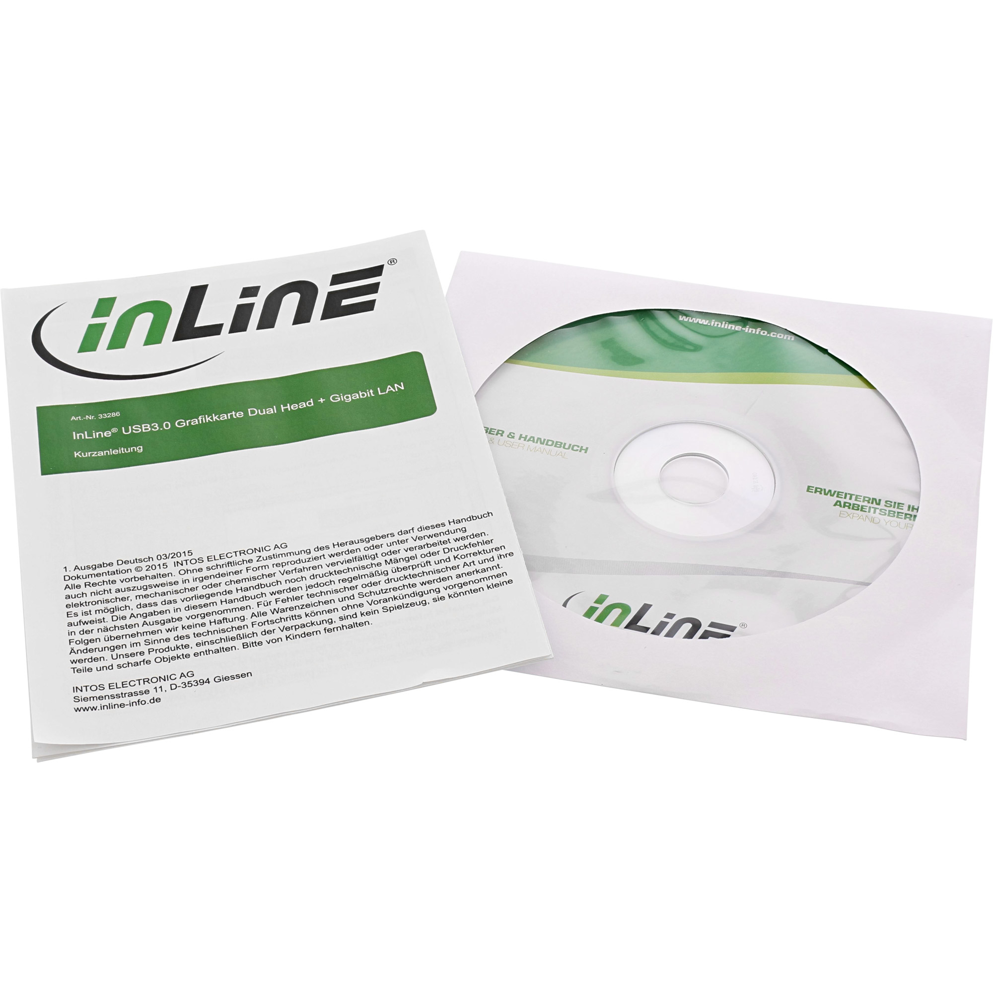 InLine USB graphics adapter, USB 3.0 to DVI + HDMI, Dual Head, max – image 3