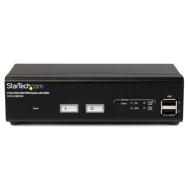 StarTech.com 2 Port USB VGA KVM Switch with DDM Fast Switching Technology and Cables – image 2